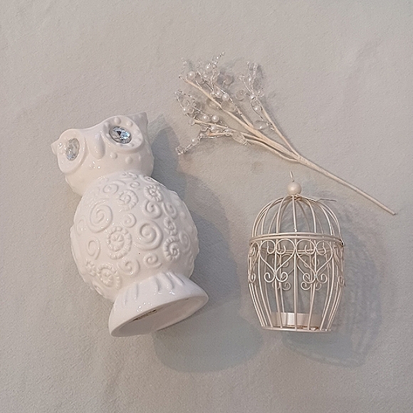 Ceramic Owl Vase & Bird Cage Decor - Picture 6 of 10